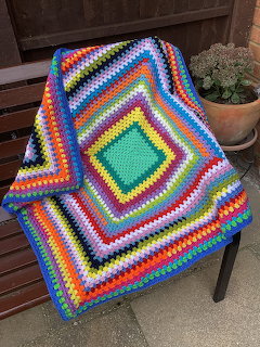 Rainbow Granny Square Blanket