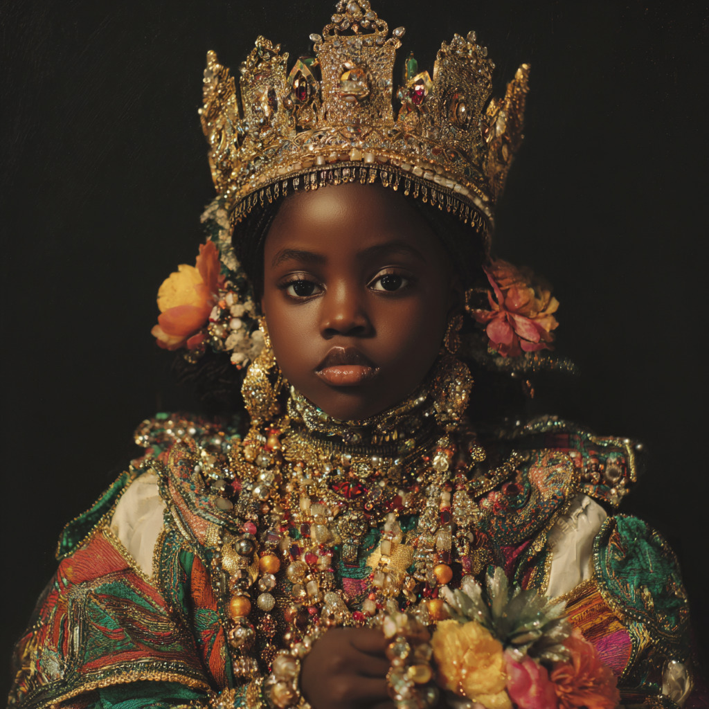 Young Girl with Golden Crown