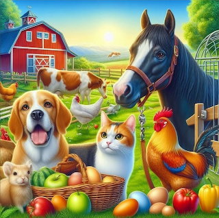Farm Animals Scene