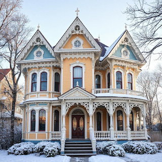 Victorian Mansion Winter