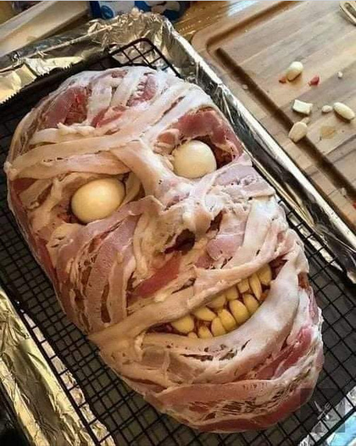 Close-up of a prepared food dish.