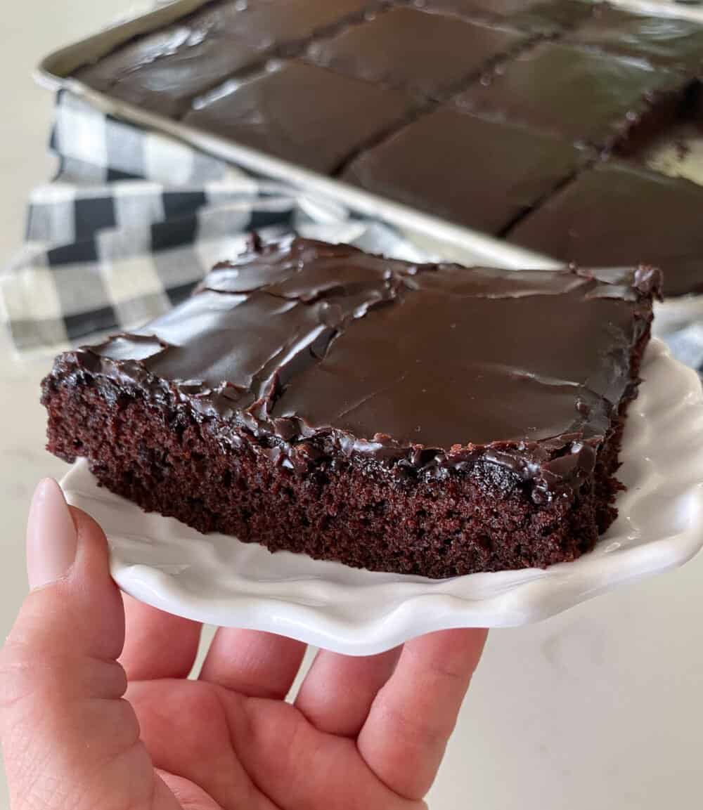 Texas Sheet Cake Slice
