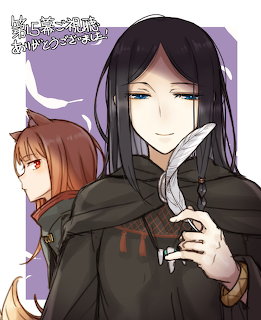 Anime Wolf Girl and Cloaked Figure