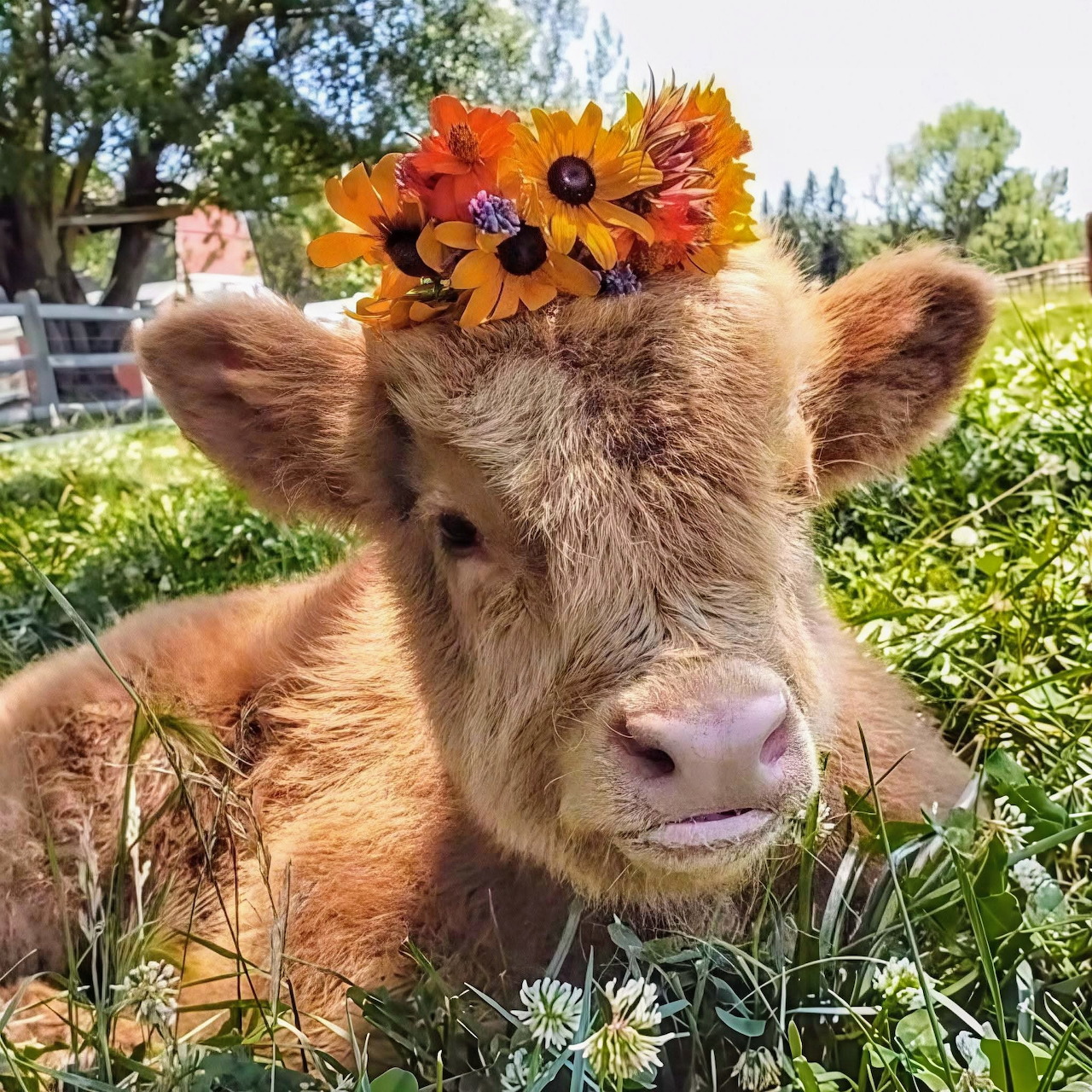 Precious Calf with Flower Crown