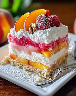 Layered Fruit Dessert Slice
