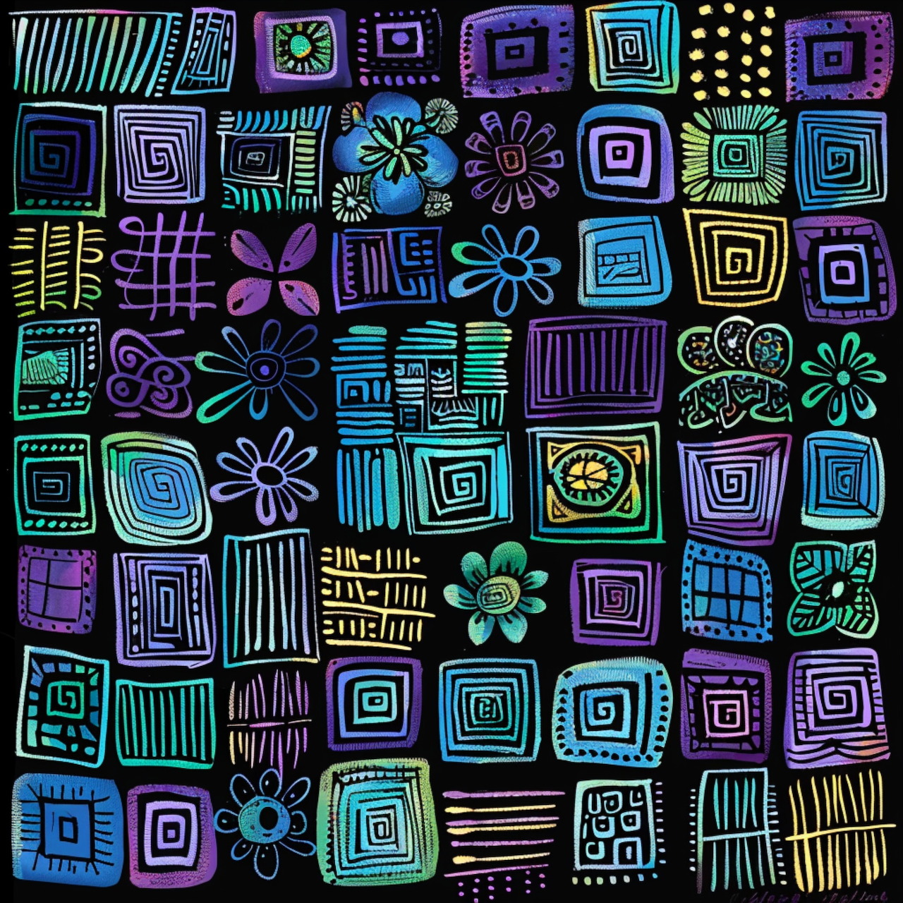 Colorful Square Patterns