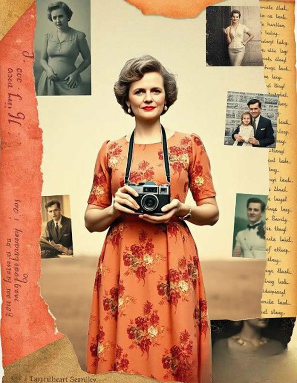 Vintage Woman with Camera