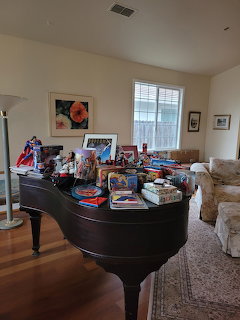 Grand Piano Clutered Living Room