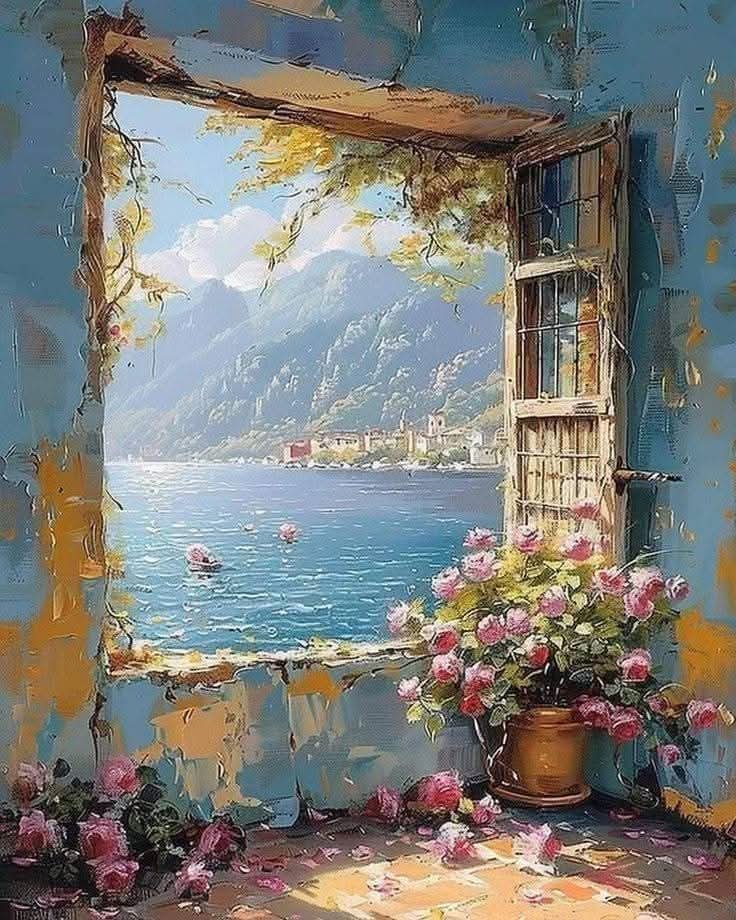 Window View of Lake Town
