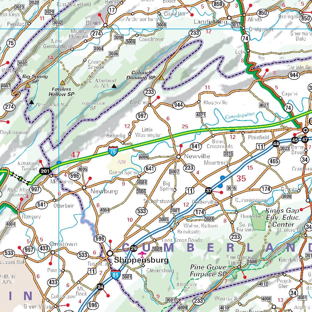 Pennsylvania Road Map