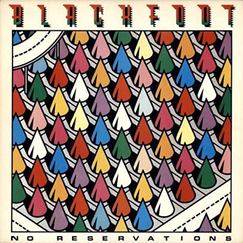 Blackfoot No Reservations album cover with colorful teepee pattern on dark background