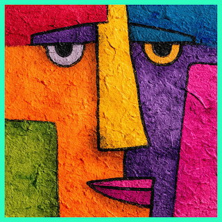 Abstract Colorful Face