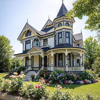 Victorian Mansion with Garden