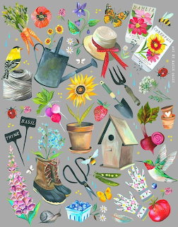 Garden Tools and Flowers