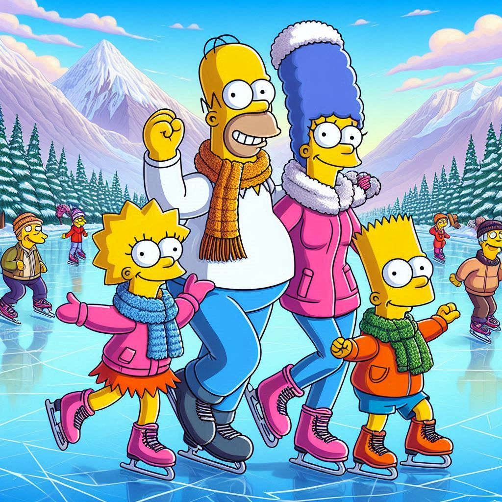 Simpsons Ice Skating