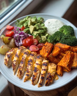 Grilled Chicken Buddha Bowl