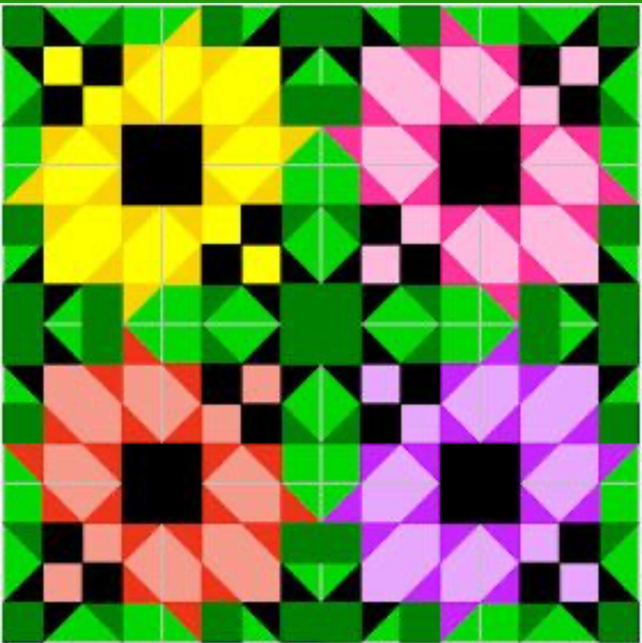 Geometric Quilt Pattern Blocks