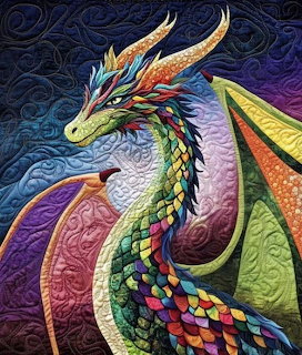 Quilted Dragon Art