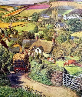 English Village Countryside Scene