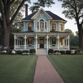 Victorian House with Wraparound Porch