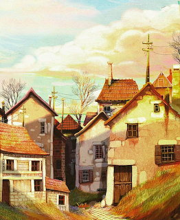 European Village Painting
