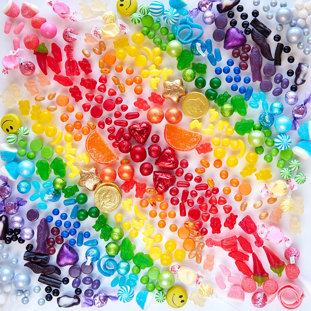 Rainbow Toy Collection Flatlay