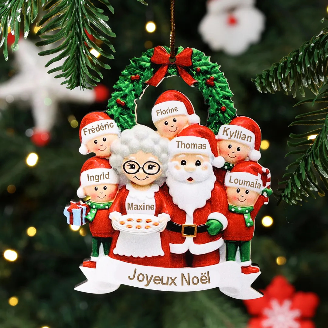 Santa Family Christmas Ornament
