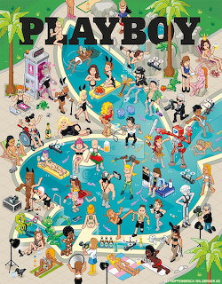 Playboy Pool Party Cartoon