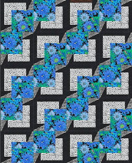 Blue Floral Quilt