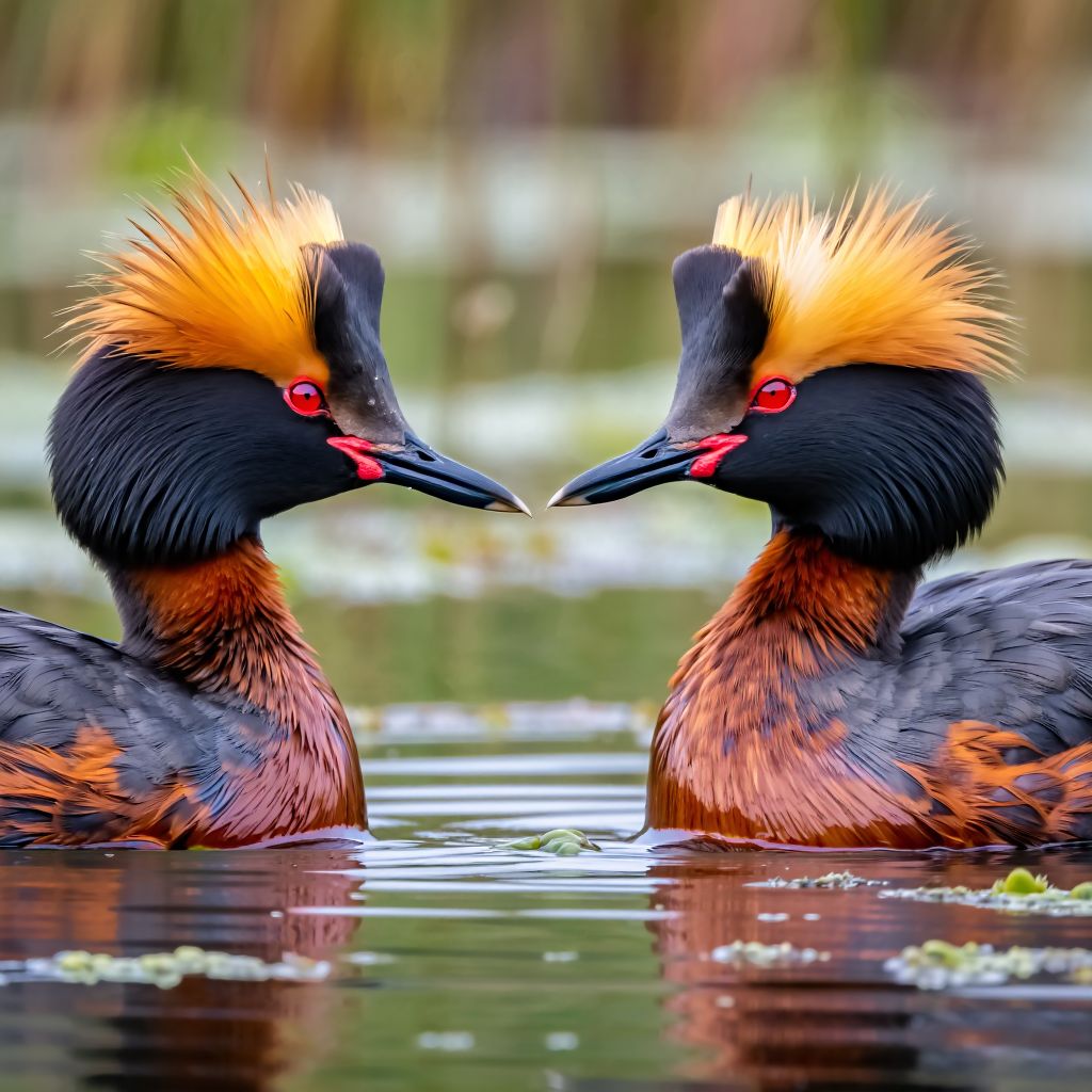 Horned Grebe Pair
