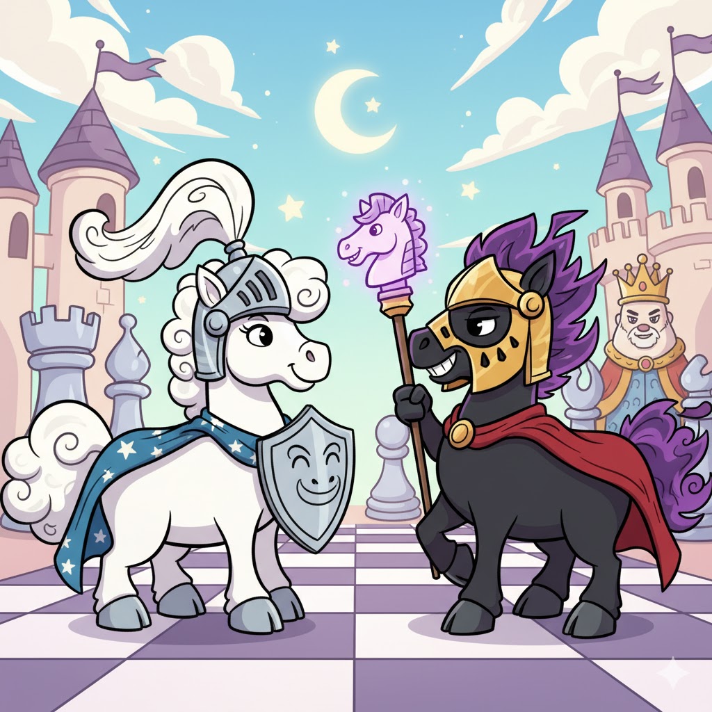 Chess Knight Cartoon Characters