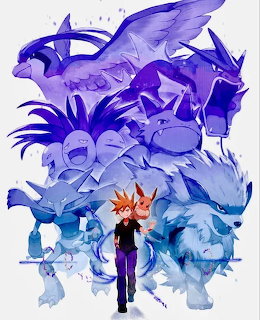 Blue Pokemon Trainer Poster