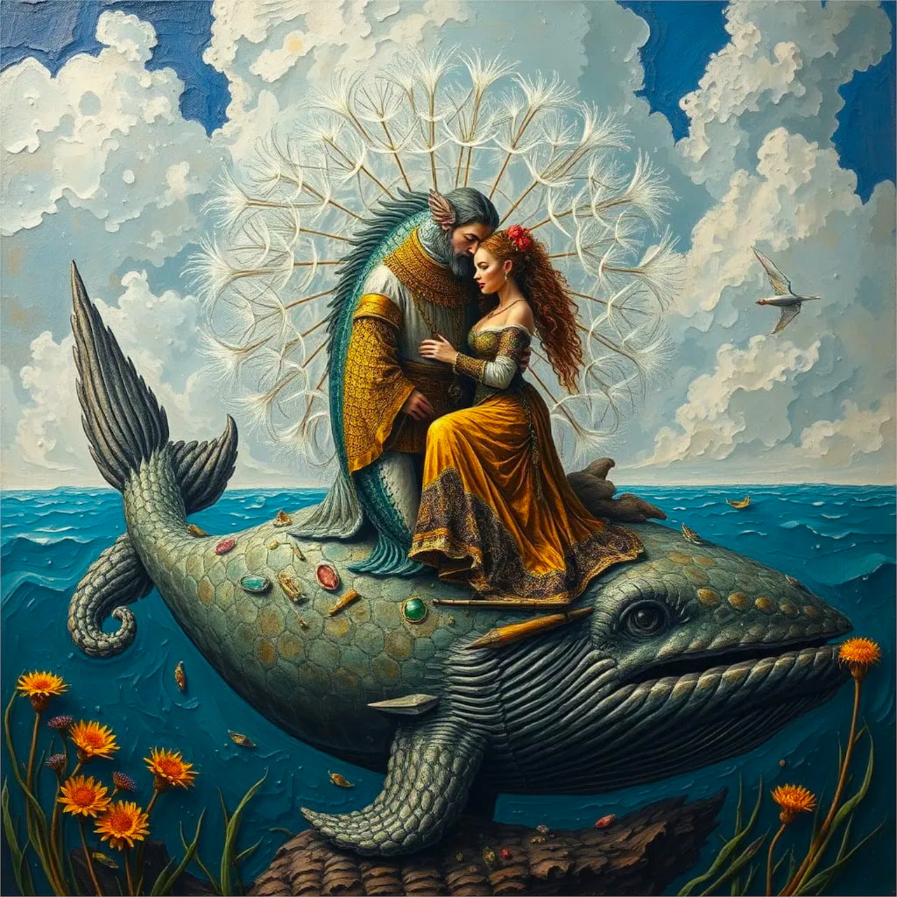 Fantasy Couple on Whale