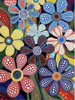 Painted Stone Flowers