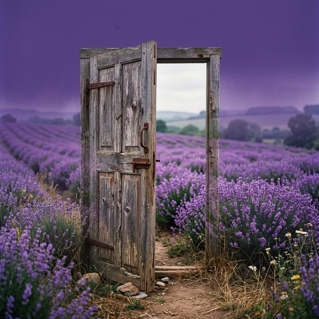Rustic Door in Lavender