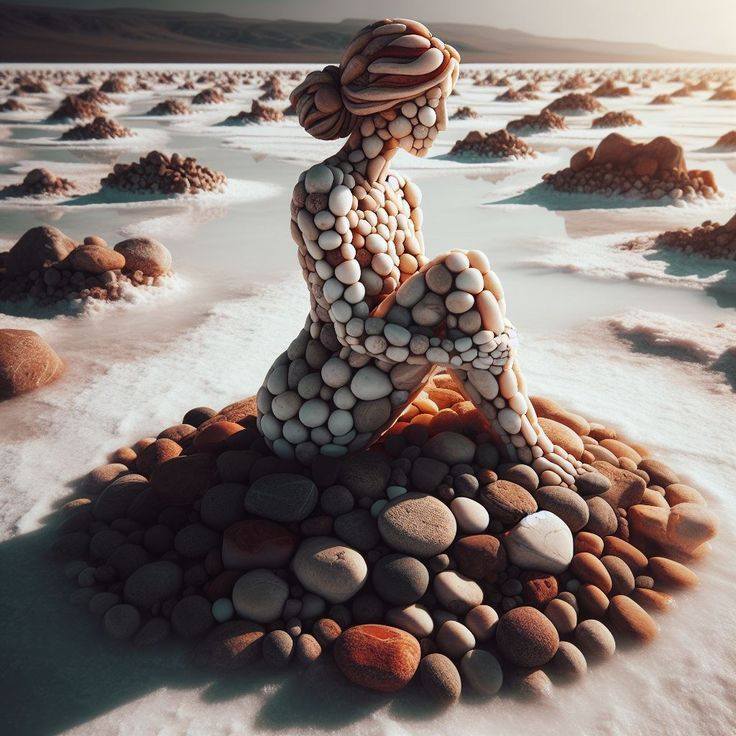 Stone Woman Sculpture