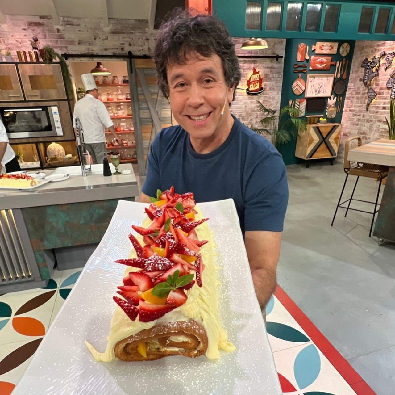 Chef with Dessert Roll