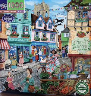 Village Market Square Illustration