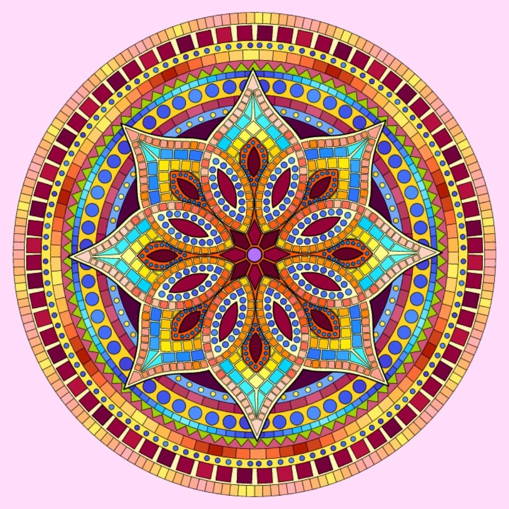 Colorful Geometric Mandala Design