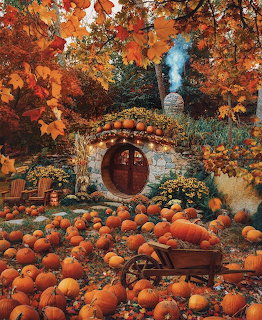 Cozy Autumn Cottage with Pumpkins