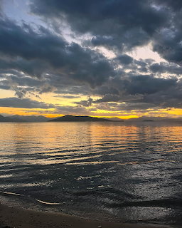 Sea Sunset Dramatic Clouds