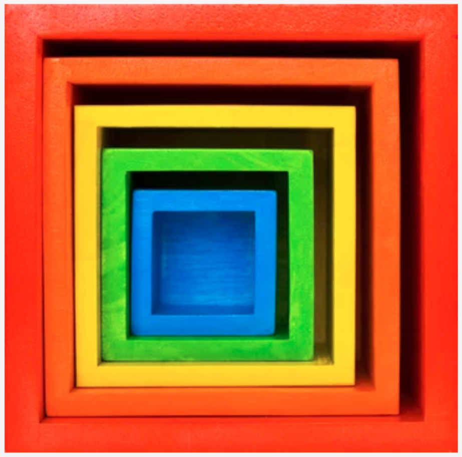 Rainbow Concentric Squares