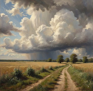 Stormy Country Road