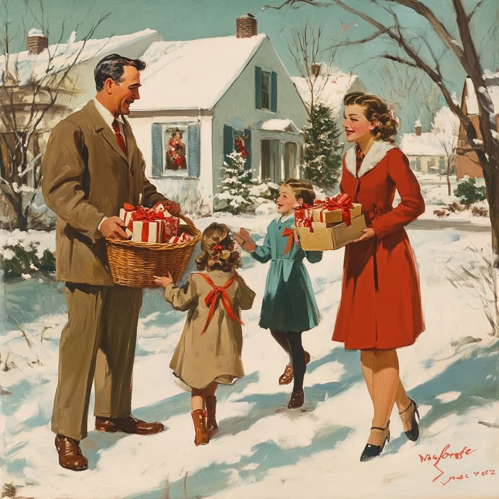 Vintage Christmas Family