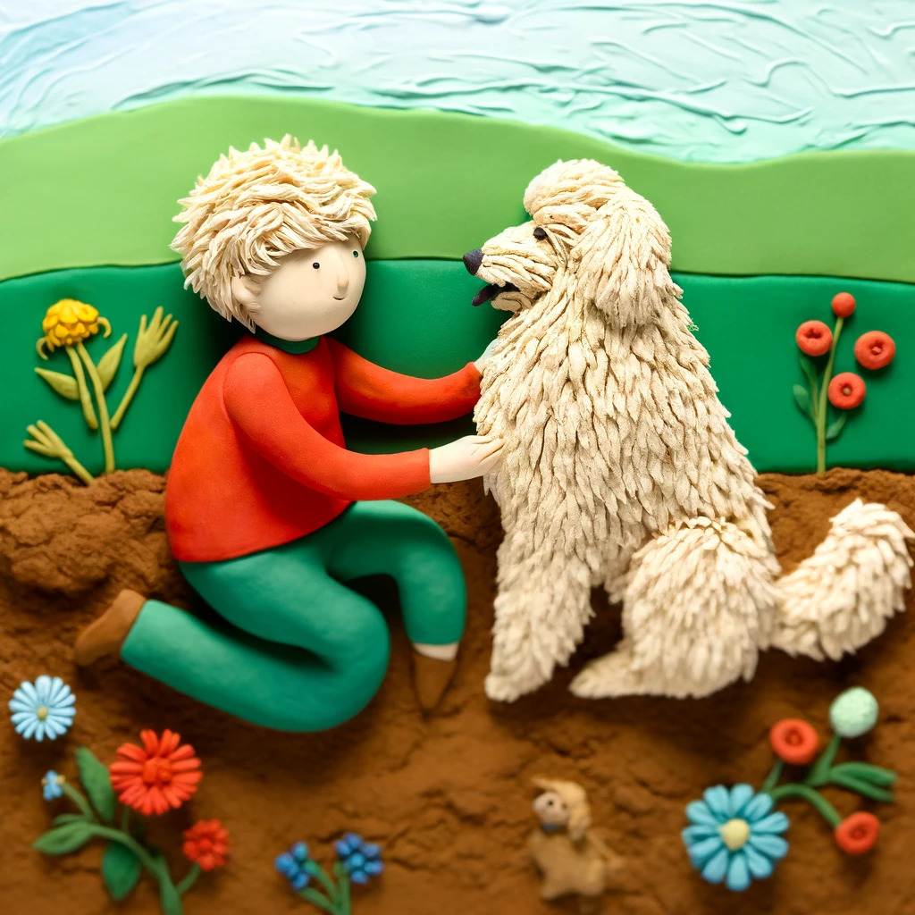 Boy Loves His Dog