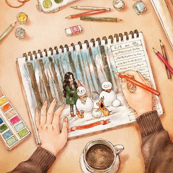 Winter Sketchbook Drawing