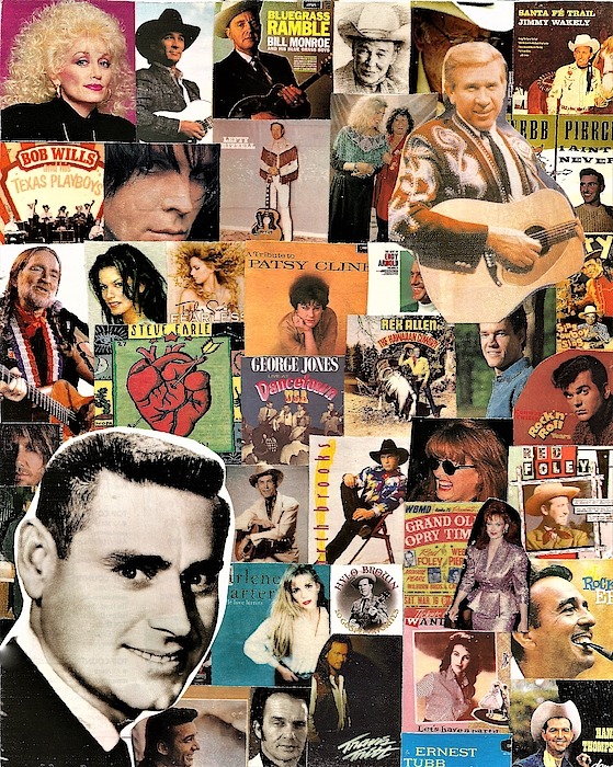 Classic Country Music Collage