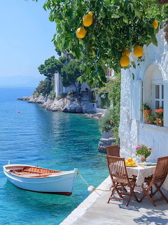 Coastal Terrace with Lemon Tree