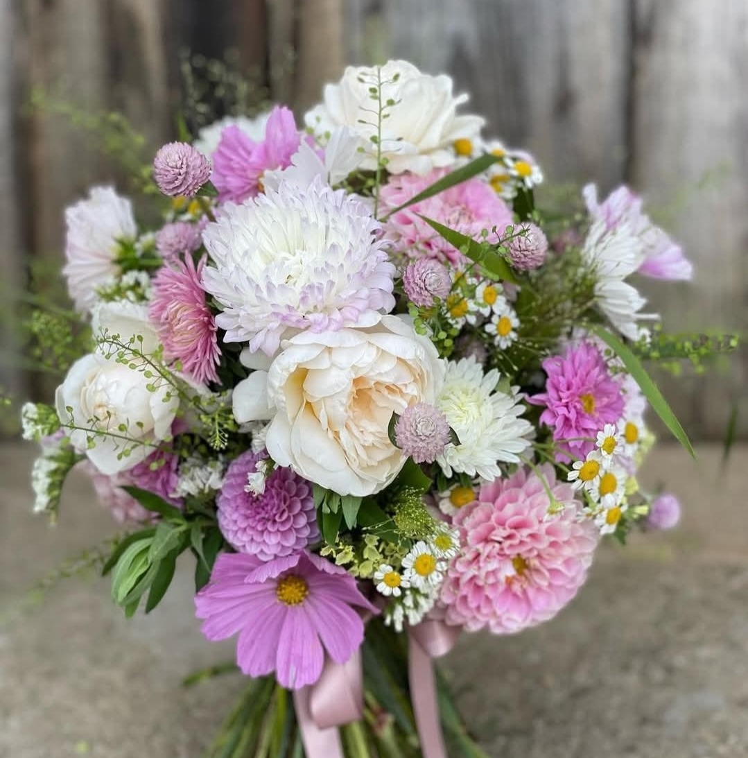 Pink and White Flower Bouquet