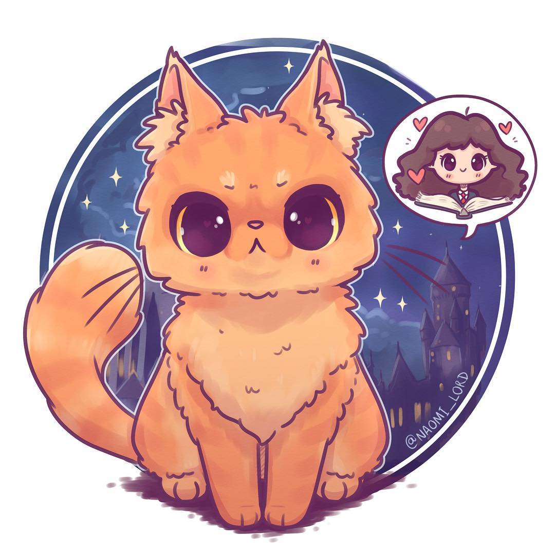 Cute Chibi Crookshanks Cat